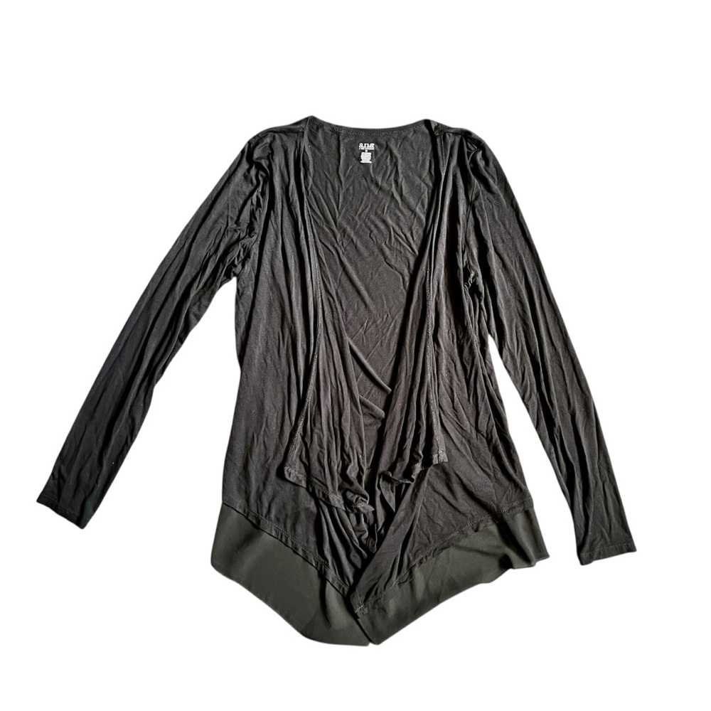 a.n.a Cardigan Lightweight Long Sleeve Cascading Open Front Kimono Style Soft M